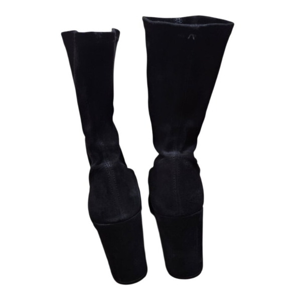 Stuart Weitzman Clinger Black Suede Booties - Size 9.5 M - Picture 8 of 15